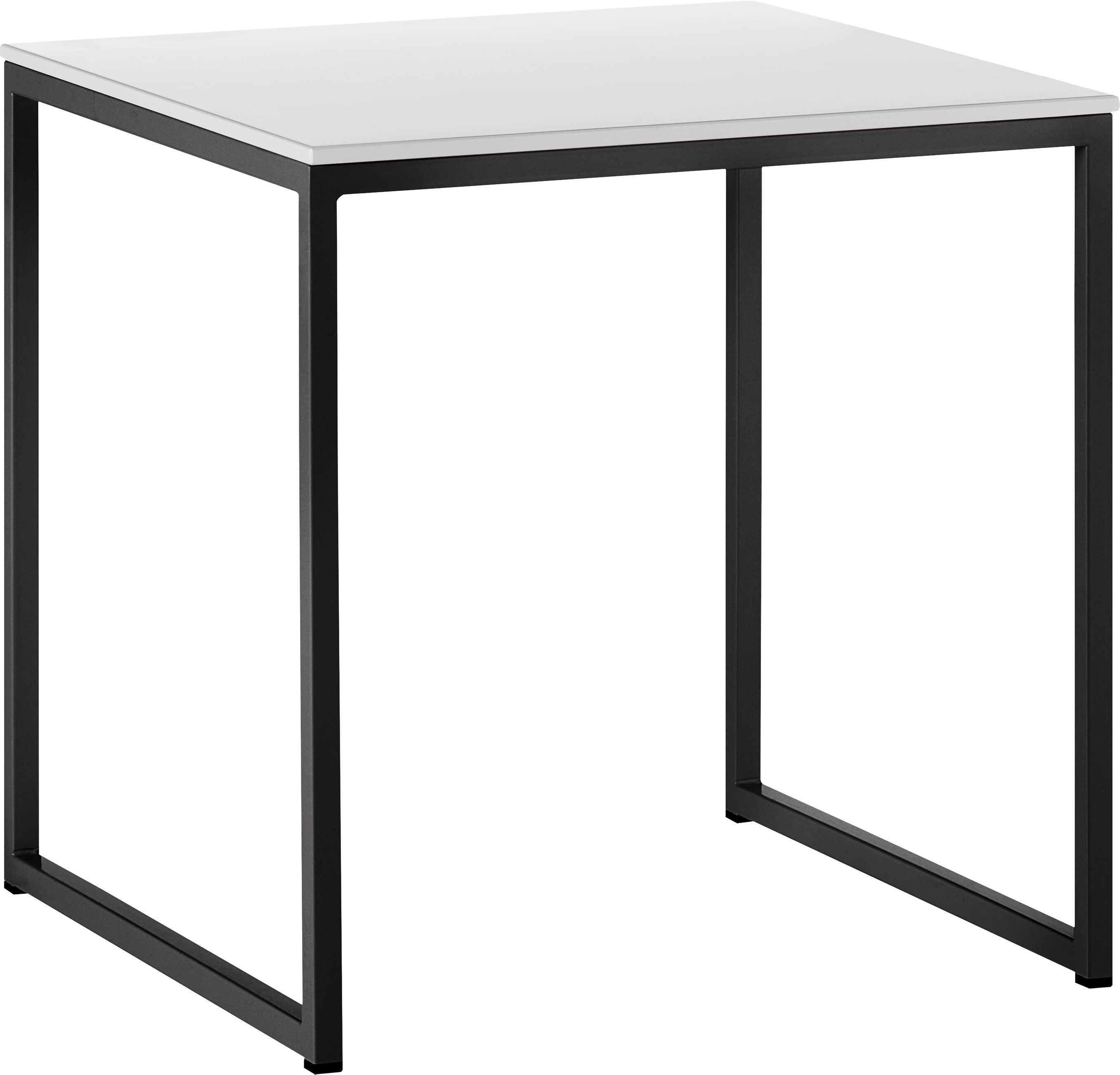 AVEA Beistelltisch - grau / schwarz / B: 40.0 cm x T: 40.0 cm x H: 41.0 cm