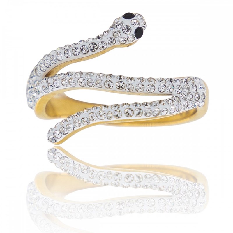 Bague Femme Serpent Strass