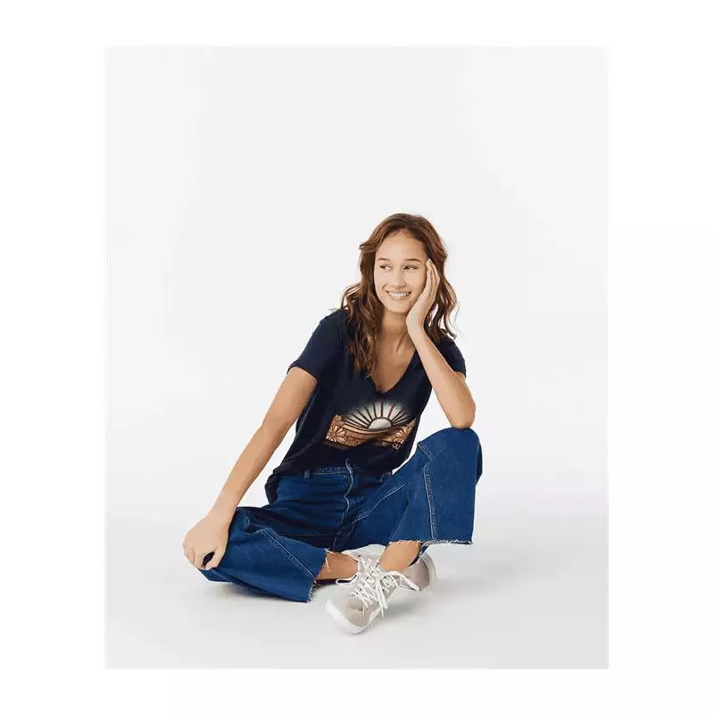 Teeshirt femme RIPCURL V Standard Tee Navy