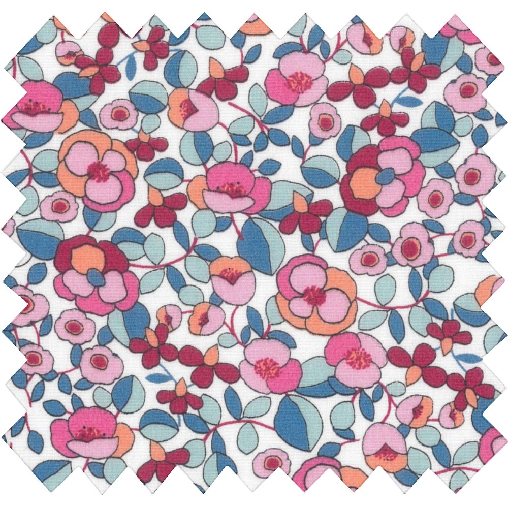Coupon Tissu Enduit De 35Cm Boutons Rose
