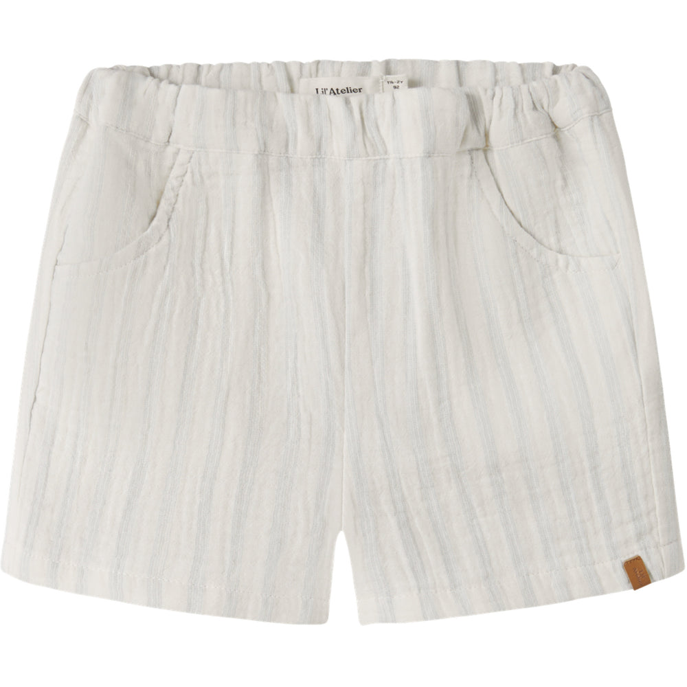 Køb Lil'Atelier Coconut Milk Dusty Blue Nmmhagi Loose Shorts Lil