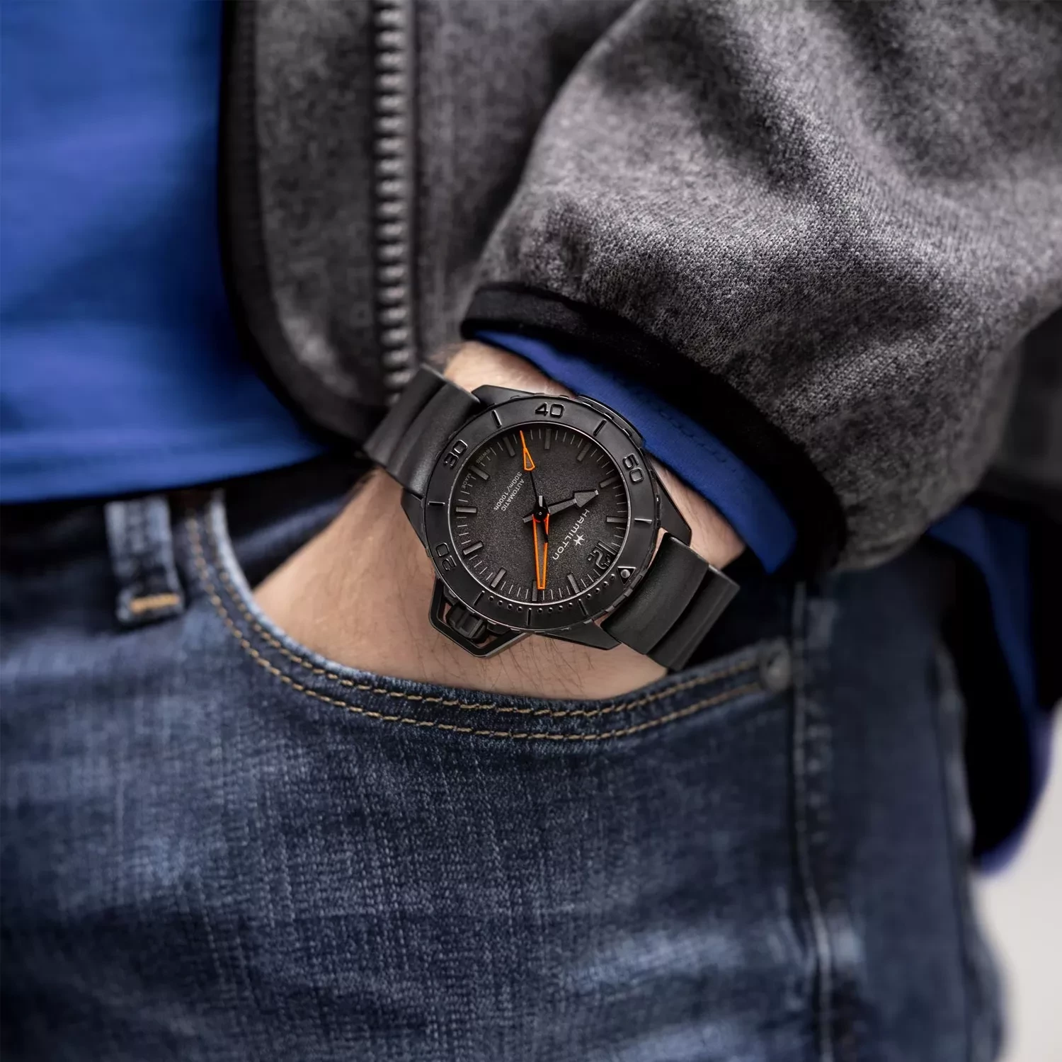 Hamilton Khaki Navy Frogman Auto H77845330