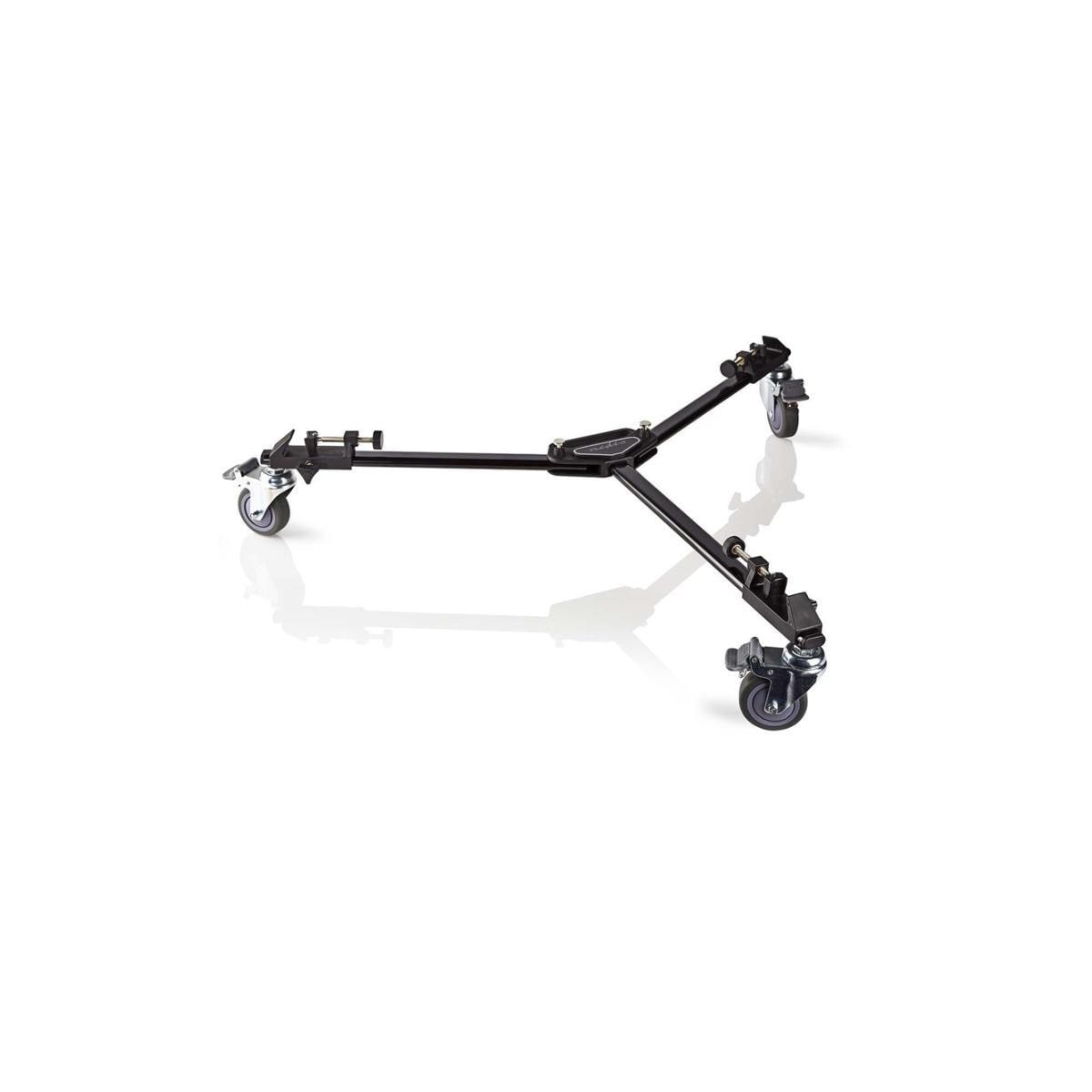 Nedis tripod Dolly | Maksimal lastekapasitet: 20.0 kg | Tripod diameter område: 29.0 mm | Reiseveske inkludert | Benlås | Aluminium | Sort