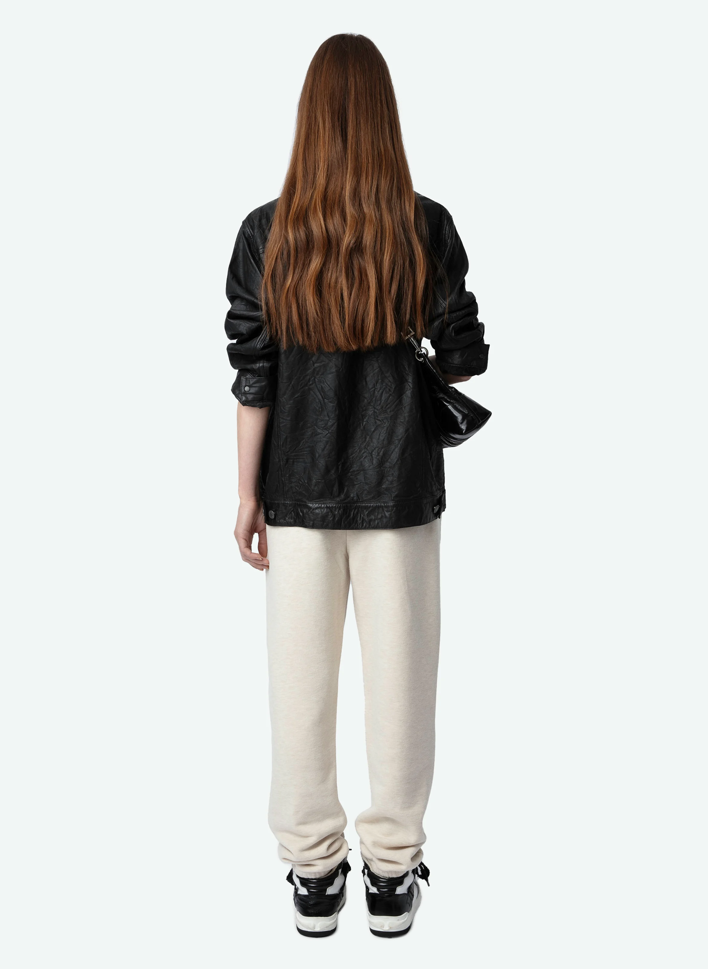 SOFIA - Pantalon de jogging droit en coton bio mélangé | Blanc