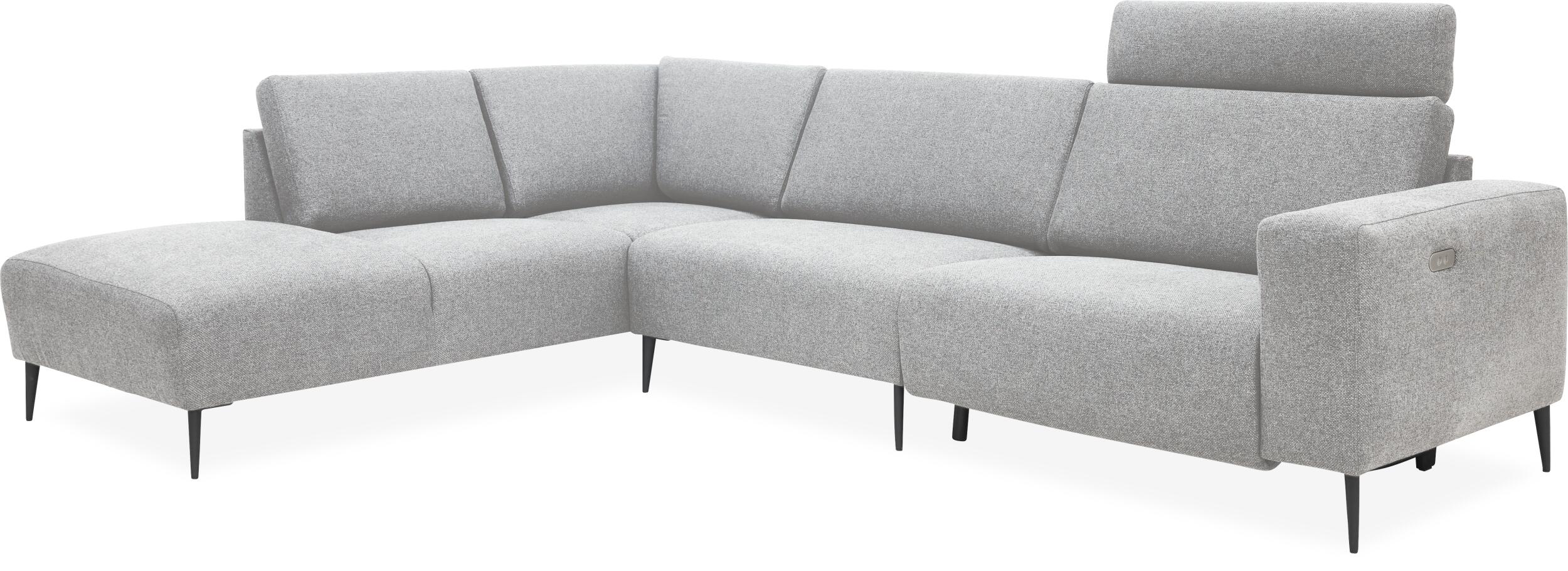 Remus venstrevendt sofa med pufafslutning
