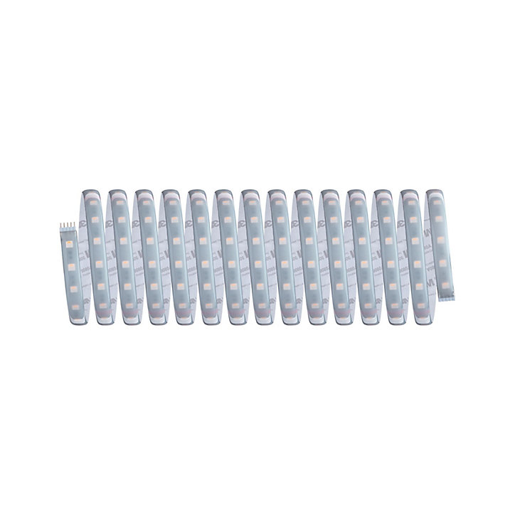 Strip LED intégré dimmable autocollant MaxLED 500 Paulmann 40W 2000lm Argent mat blanc chaud L.5m x H.0,3 x P.0,3cm