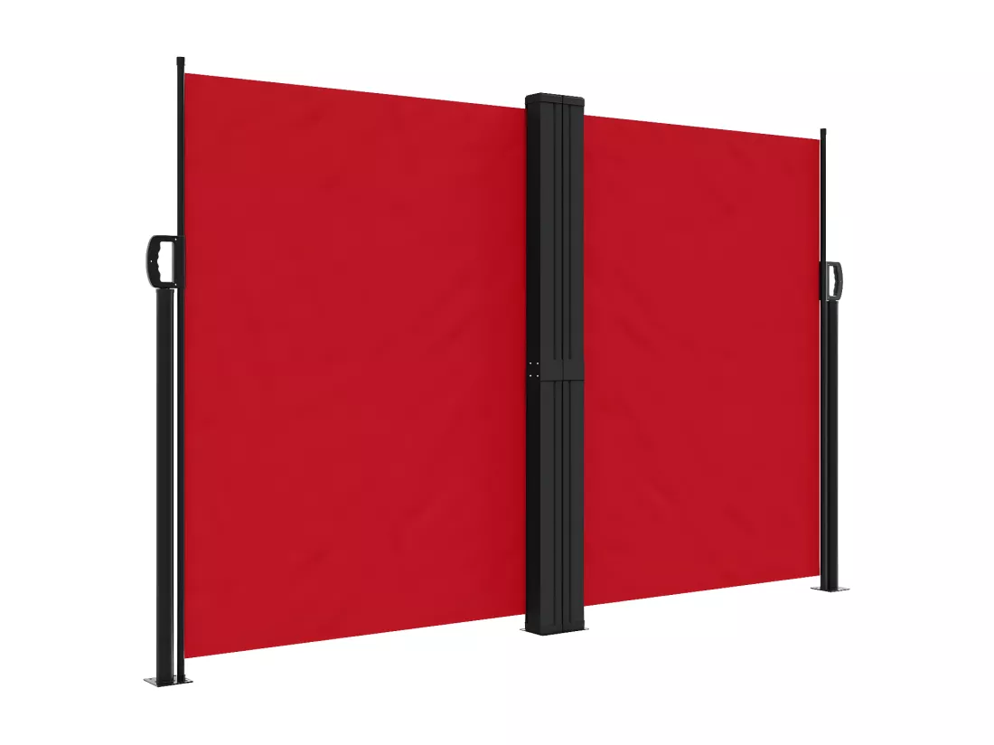 Auvent latéral rétractable rouge 160x1000 cm