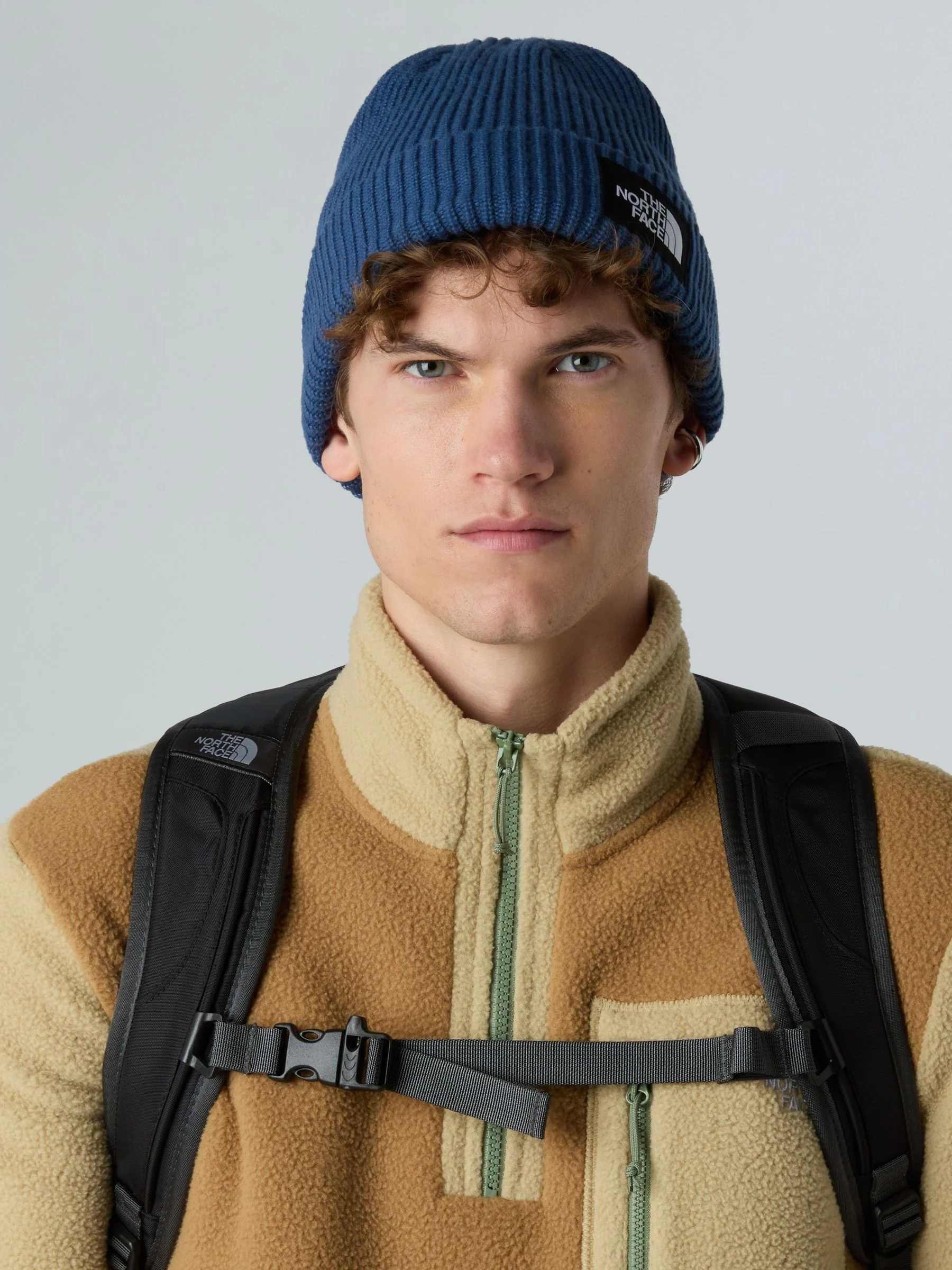 Marineblauw - The North Face Light Blue Salty Lined Beanie