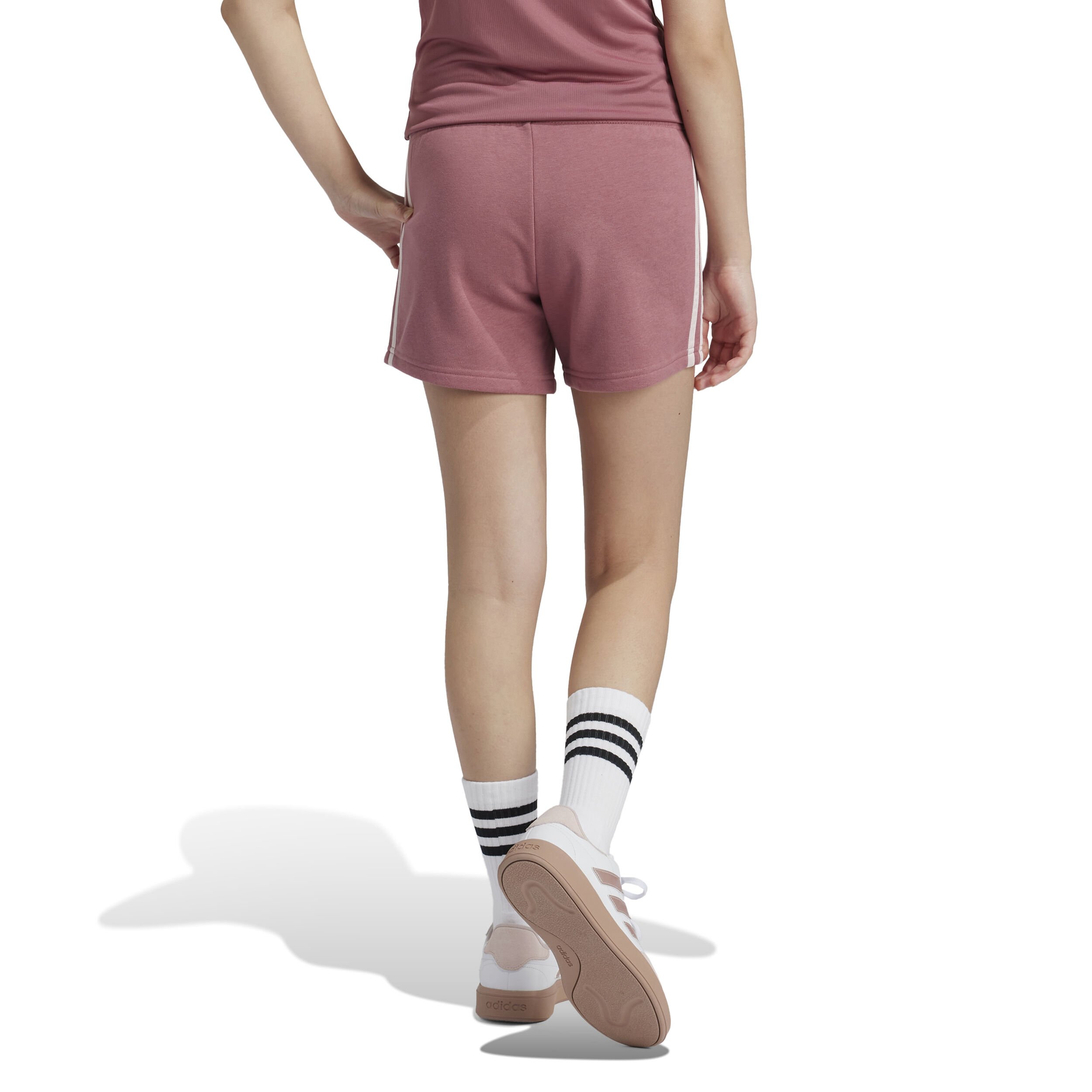 adidas 3 Stripes Shorts Enfants - Vieux Rose