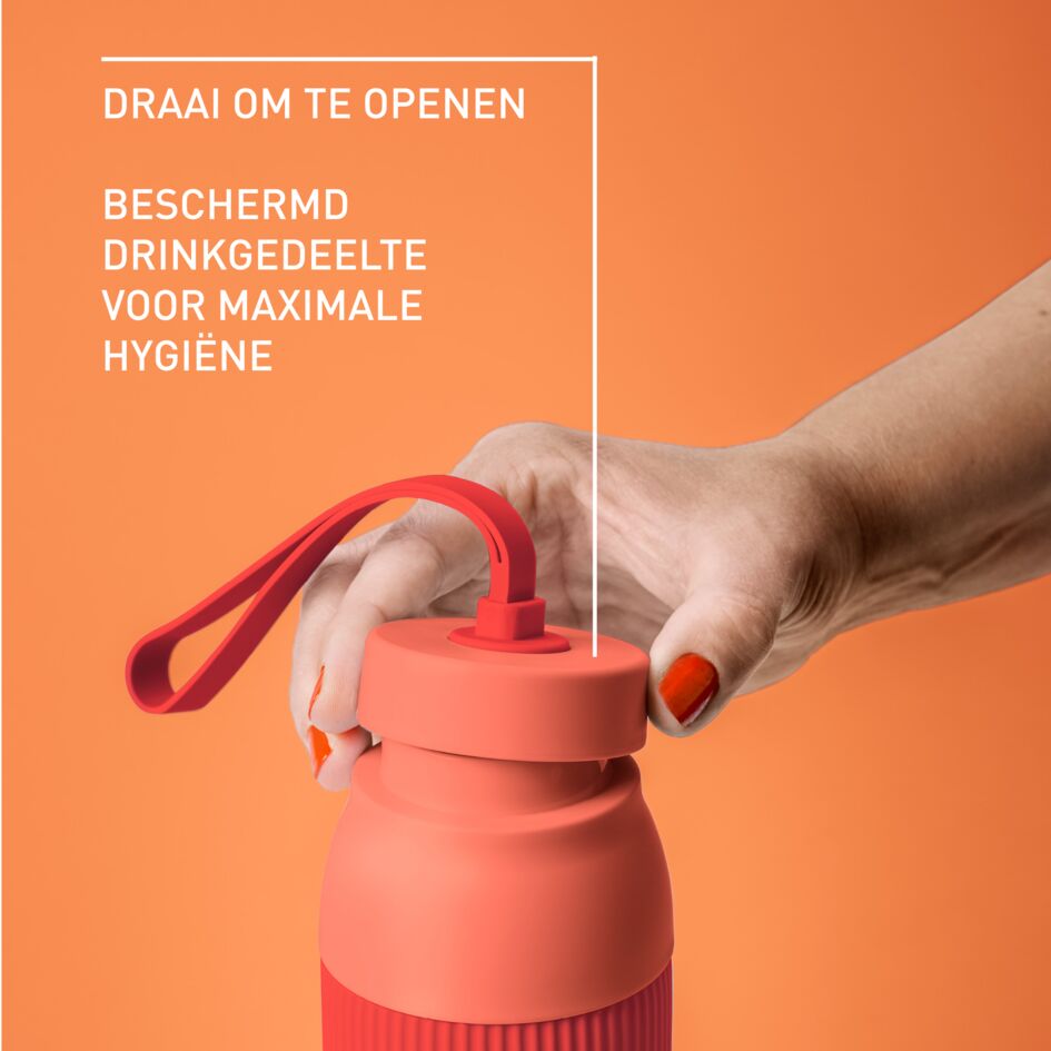 beYou N2193310 drinkfles met draaidop oranje (0,7L)