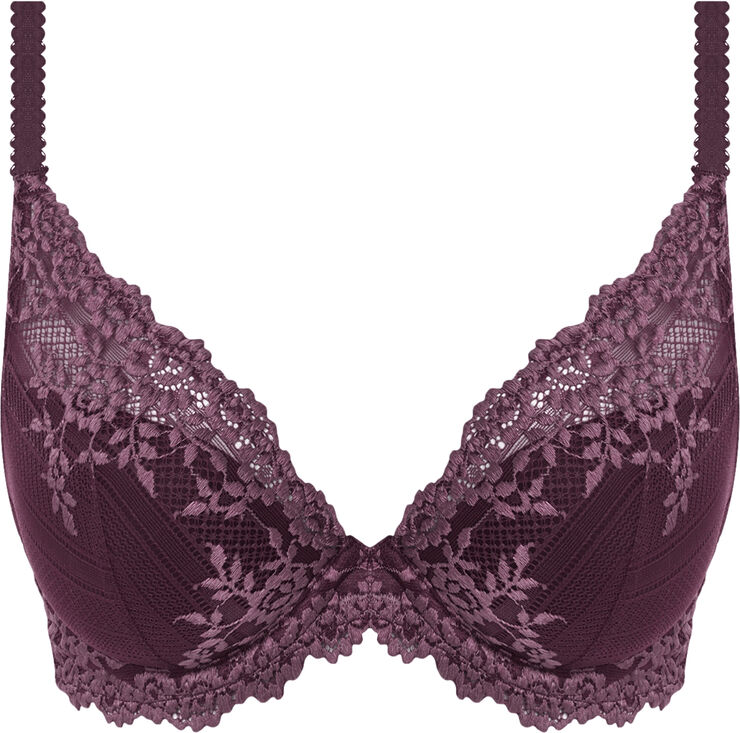 Wacoal EMBRACE LACE PLUNGE UNDERWIRE BRA Italian plum/valerian