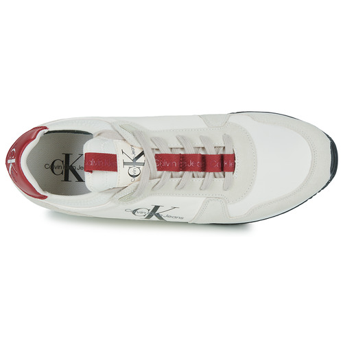 Calvin Klein Jeans - RUNNER SOCK LACEUP NY-LTH - Blanc / Rouge