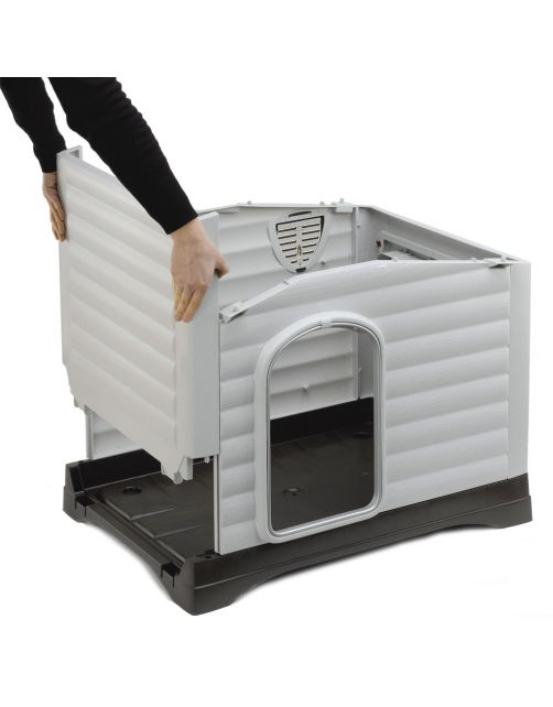 Ferplast Dogvilla Grijs&Bruin - Hondenhok
