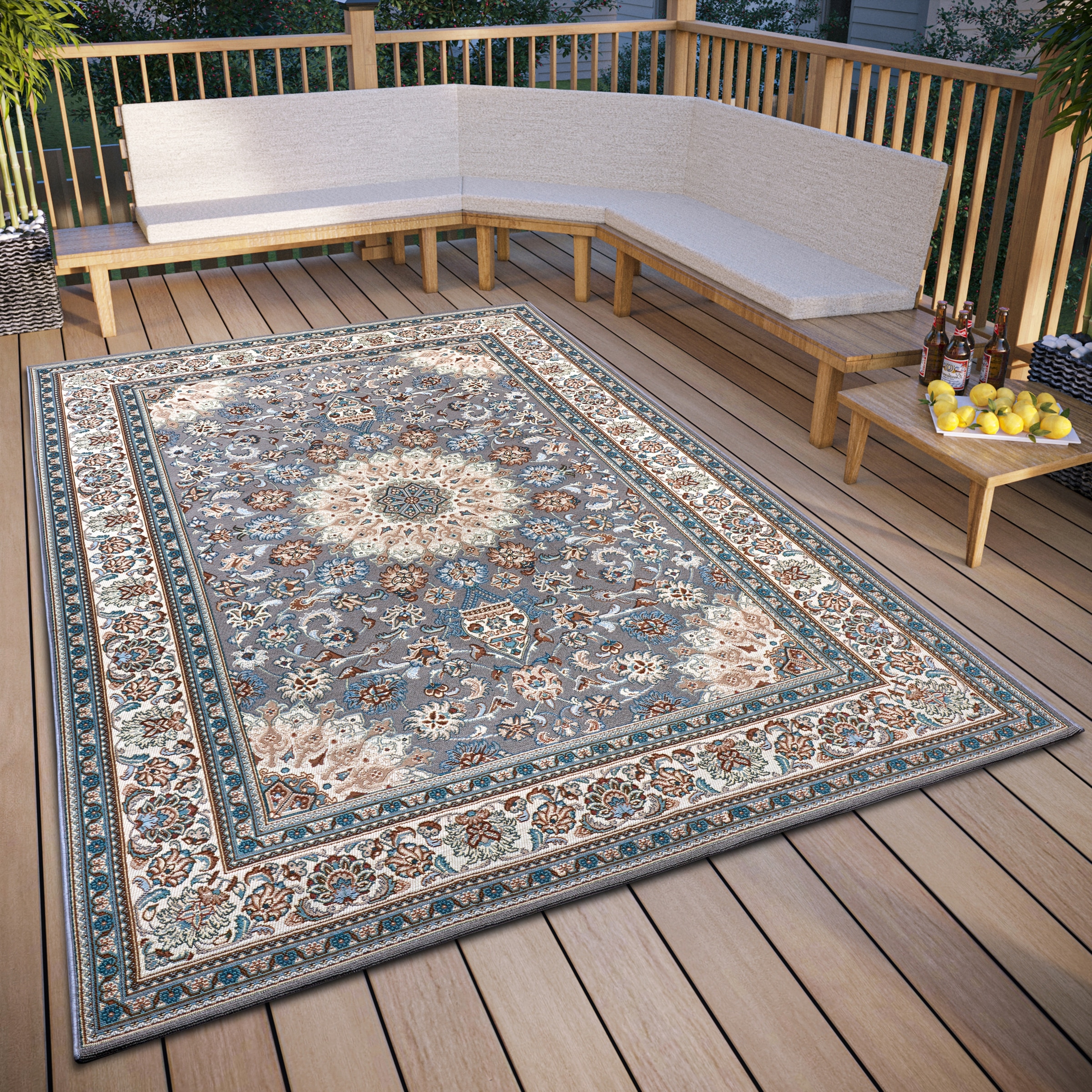 HANSE Home Teppich »Kadi« rechteckig 3 mm Höhe In-& Outdoor, Teppich, Wetterfest, Balkon, Garten, Wohnzimmer, Orient