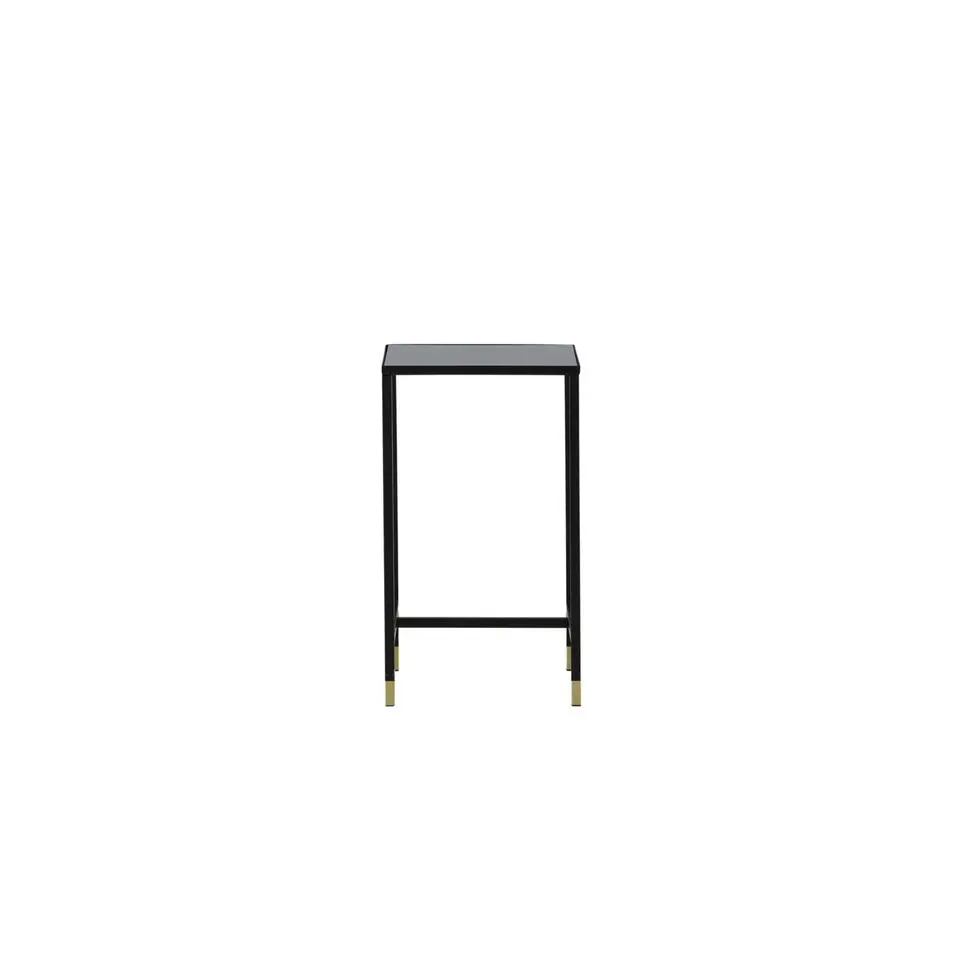 Bijzettafel Zwart Glas - 40x40x70cm - Dipp