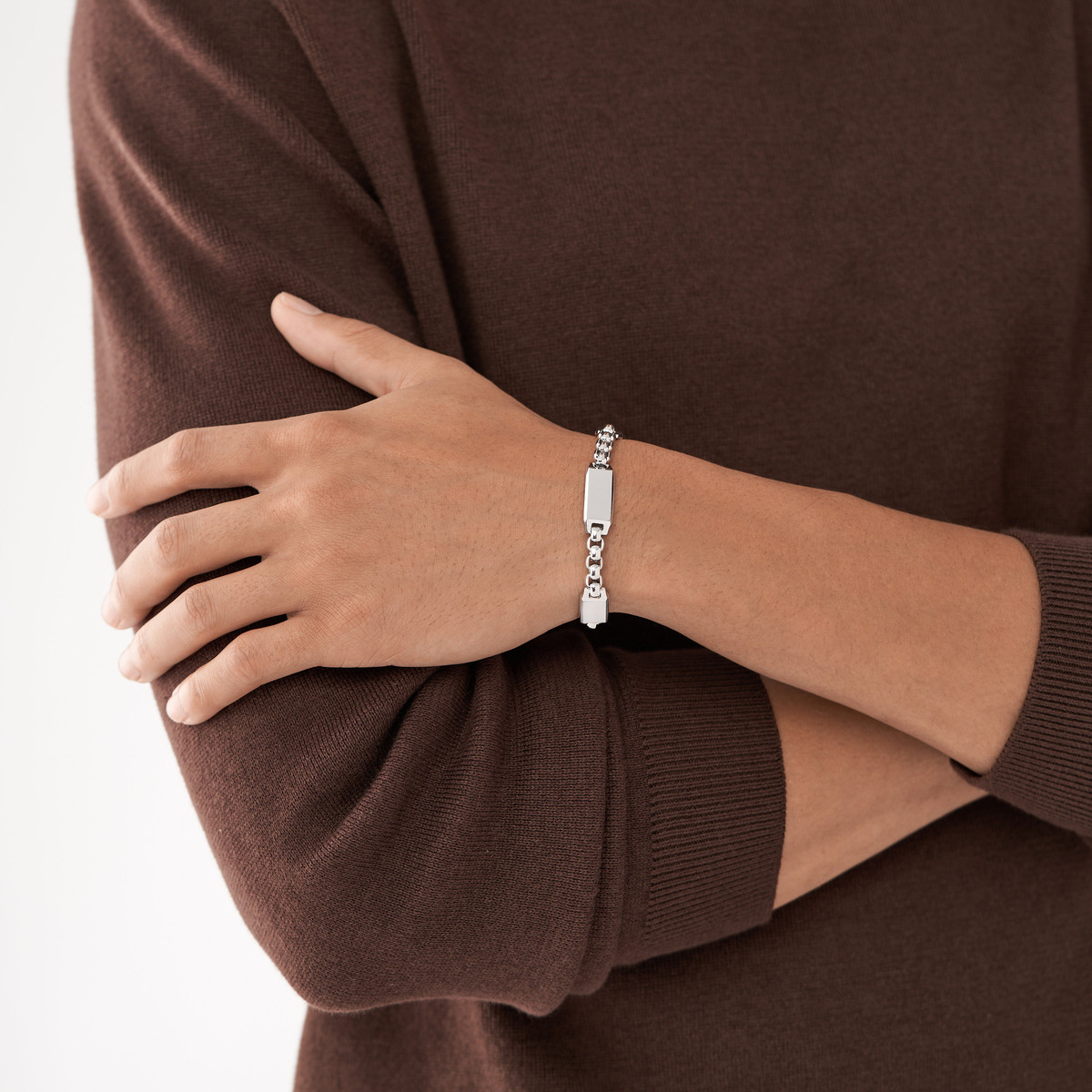 Bracelet FOSSIL acier inoxydable 22,5 cm