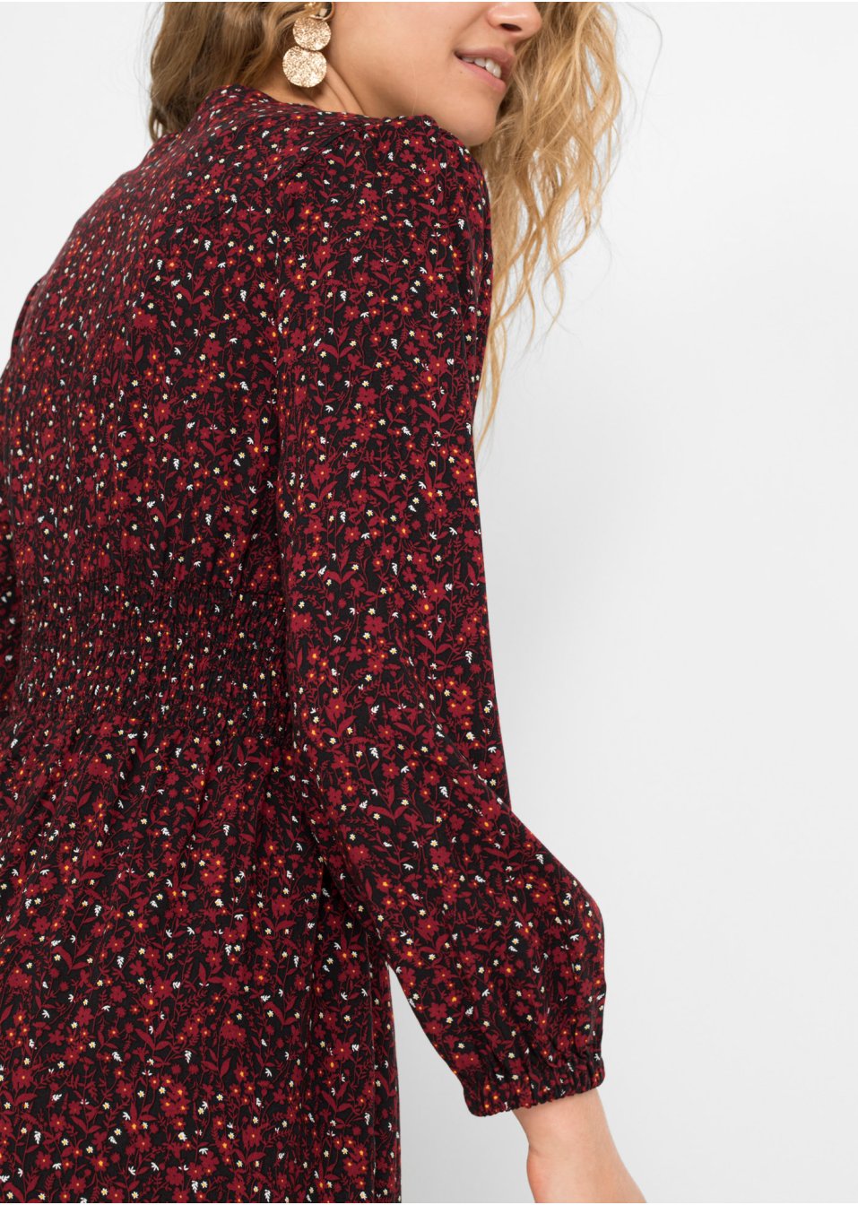 Robe midi à imprimé floral
