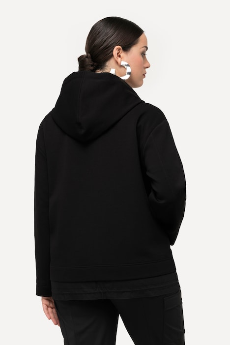 Kapuzenjacke, Bindeband, doppelter Saum