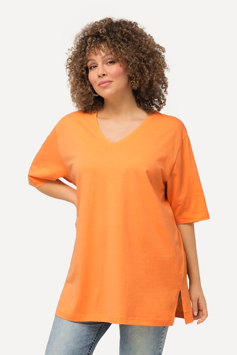 T-Shirt, V-Ausschnitt, Relaxed, Halbarm