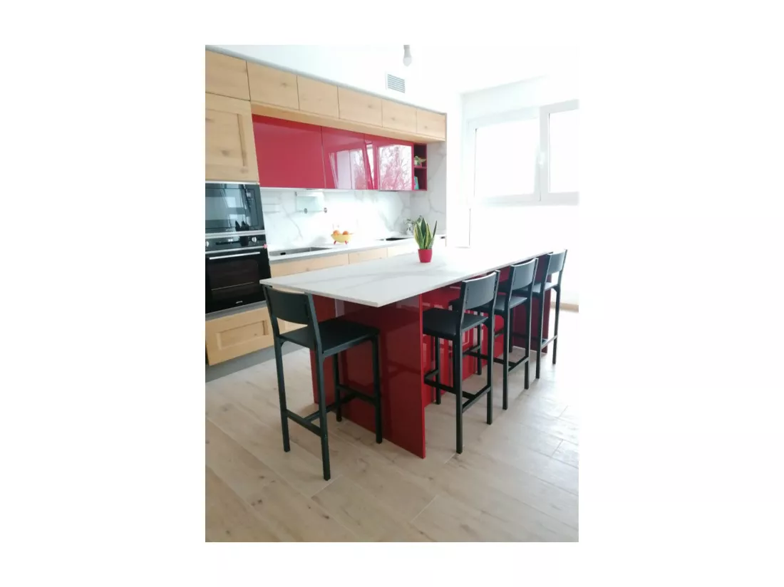 Lot de 2 tabourets noirs modernes et confortables, hauteur d'assise 67 cm, mod. LIGNANO par Yelloo