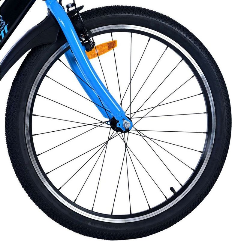 Volare Sportivo Kinderfiets - Jongens - 24 inch - Zwart Blauw - Twee Handremmen