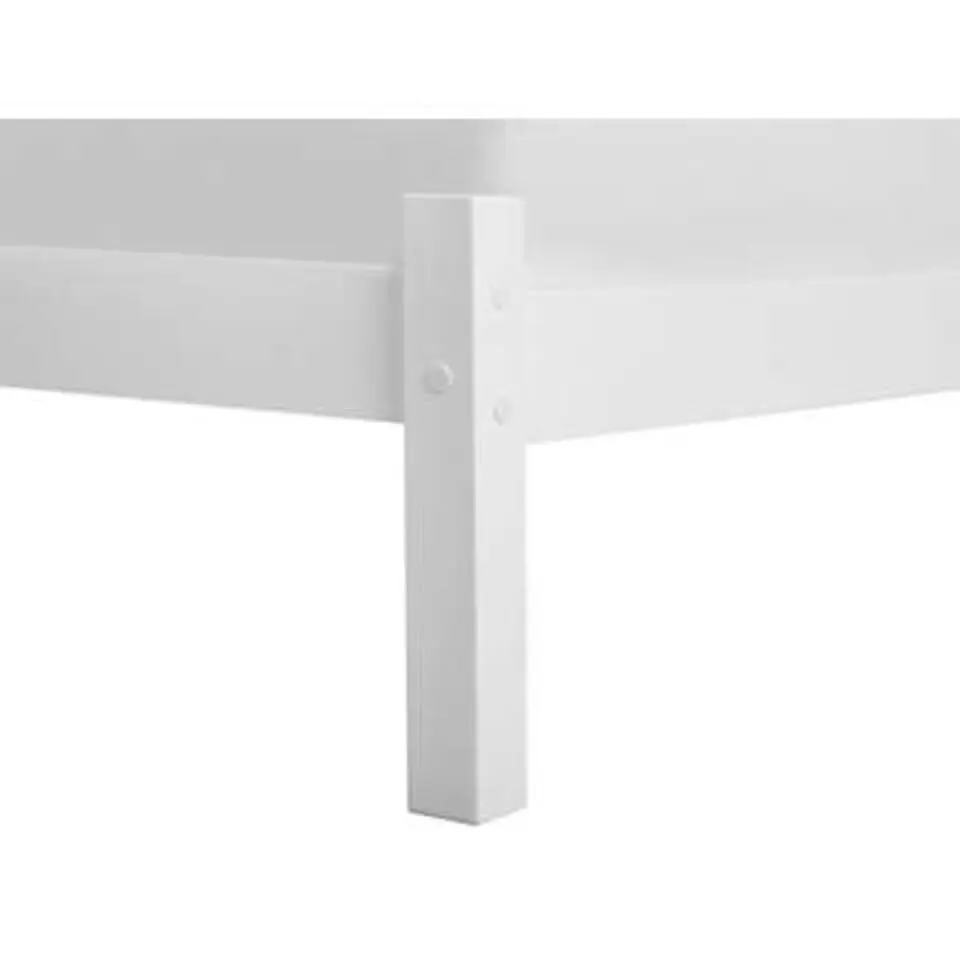 FLORAC - Eenpersoonsbed - Wit - 90 x 200 cm - Dennenhout