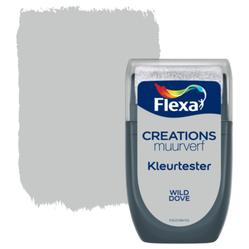 Flexa Creations muurverf kleurtester mat wild dove 30 ml