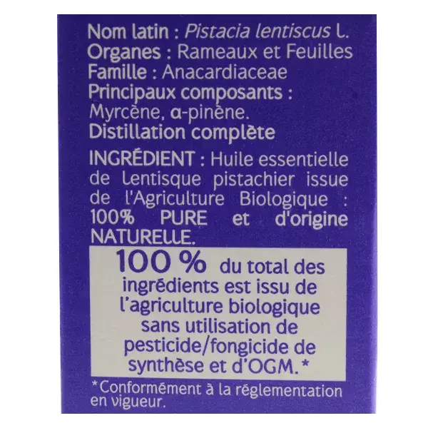 Óleo Essencial de Pistache e Mástique Orgânico Naturaactive 5ml