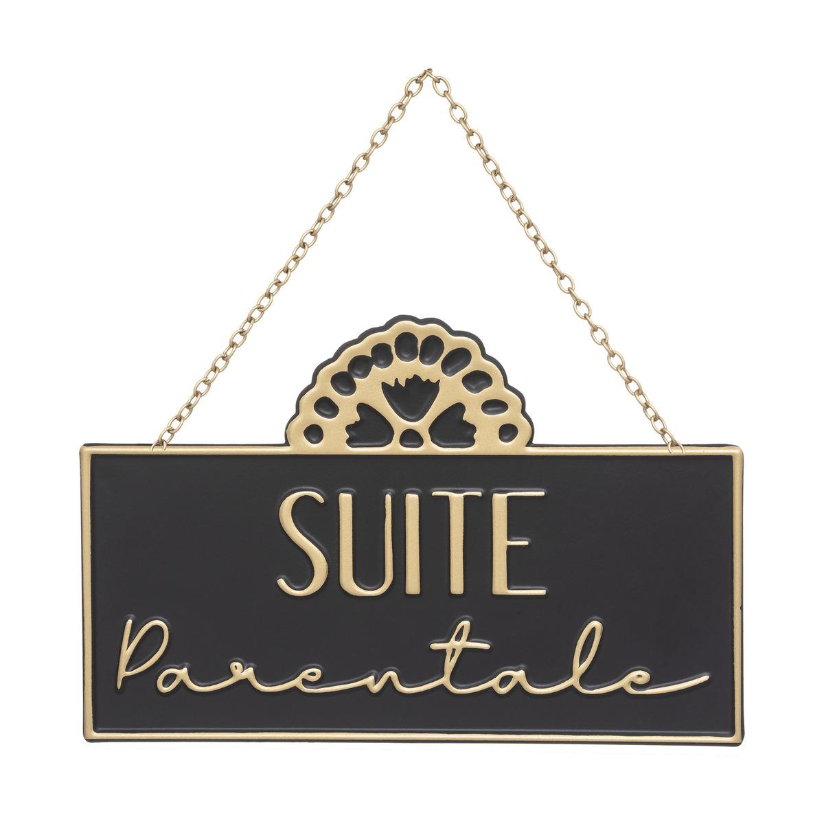 PLAQUE PORTE METAL NIGHT 20X13CM