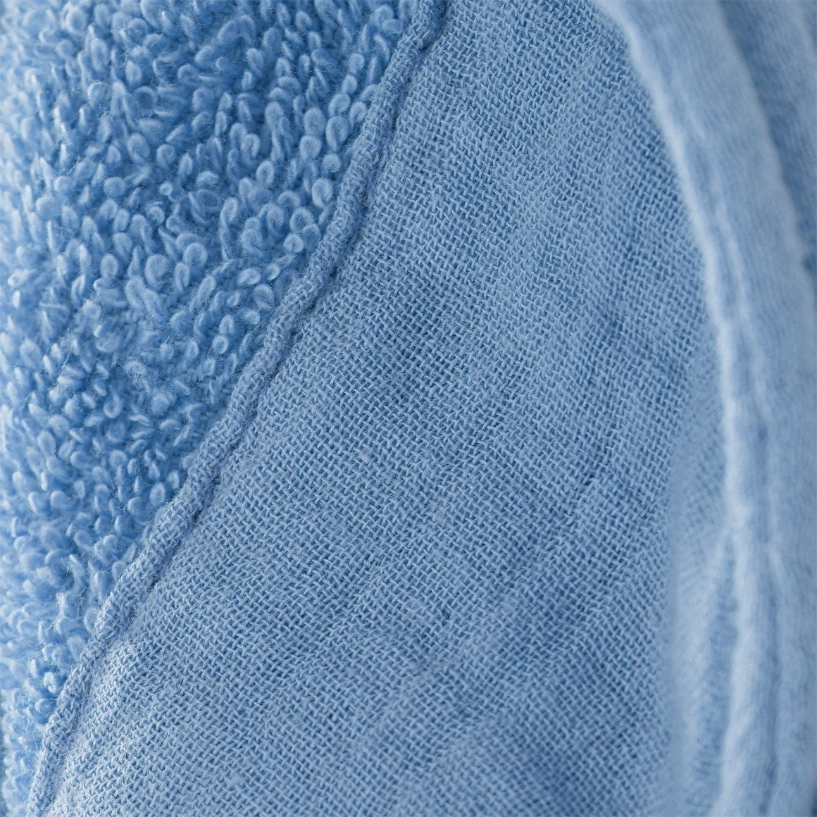 Topolino Baby Bademantel aus Musselin blau
