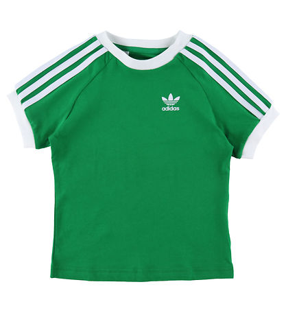 adidas Originals T-Shirt - 3 Streifen - Grün/Weiß