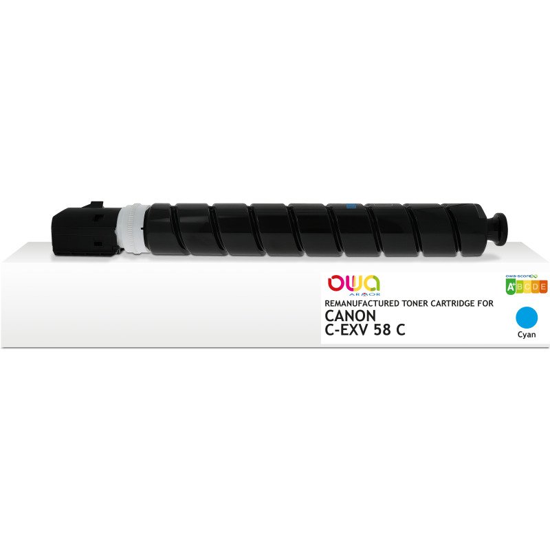 Toner remanufacturé OWA - standard - Cyan - pour CANON C-EXV58C