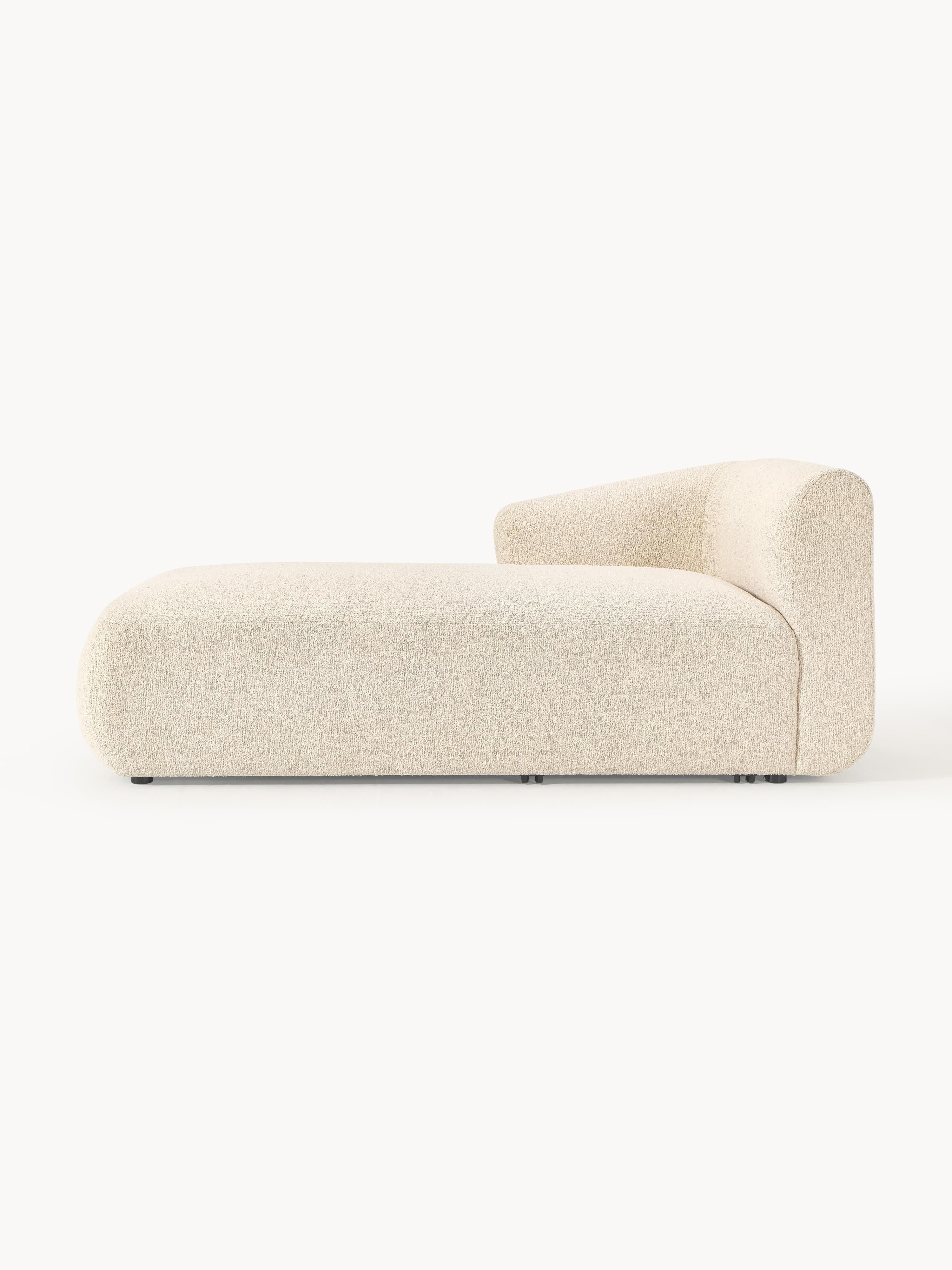 Chaise longue hoekmodule Sofia uit bouclé