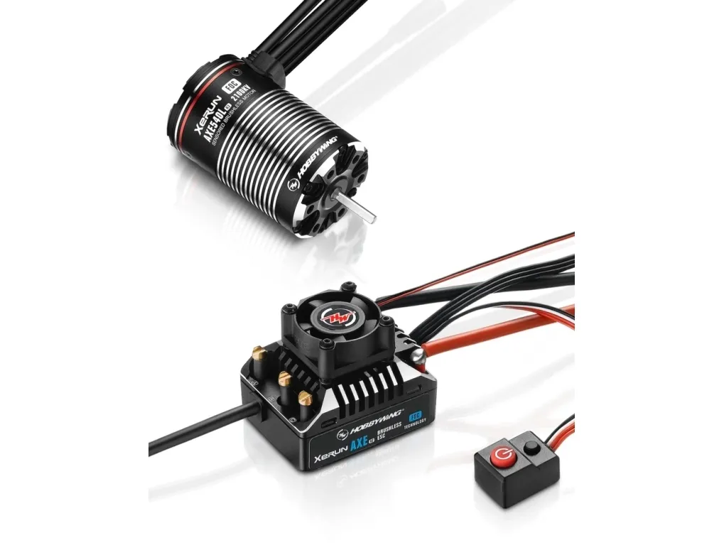 Hobbywing XERUN AXE 540L R2, ESC   Motorsæt, Sort, Rød