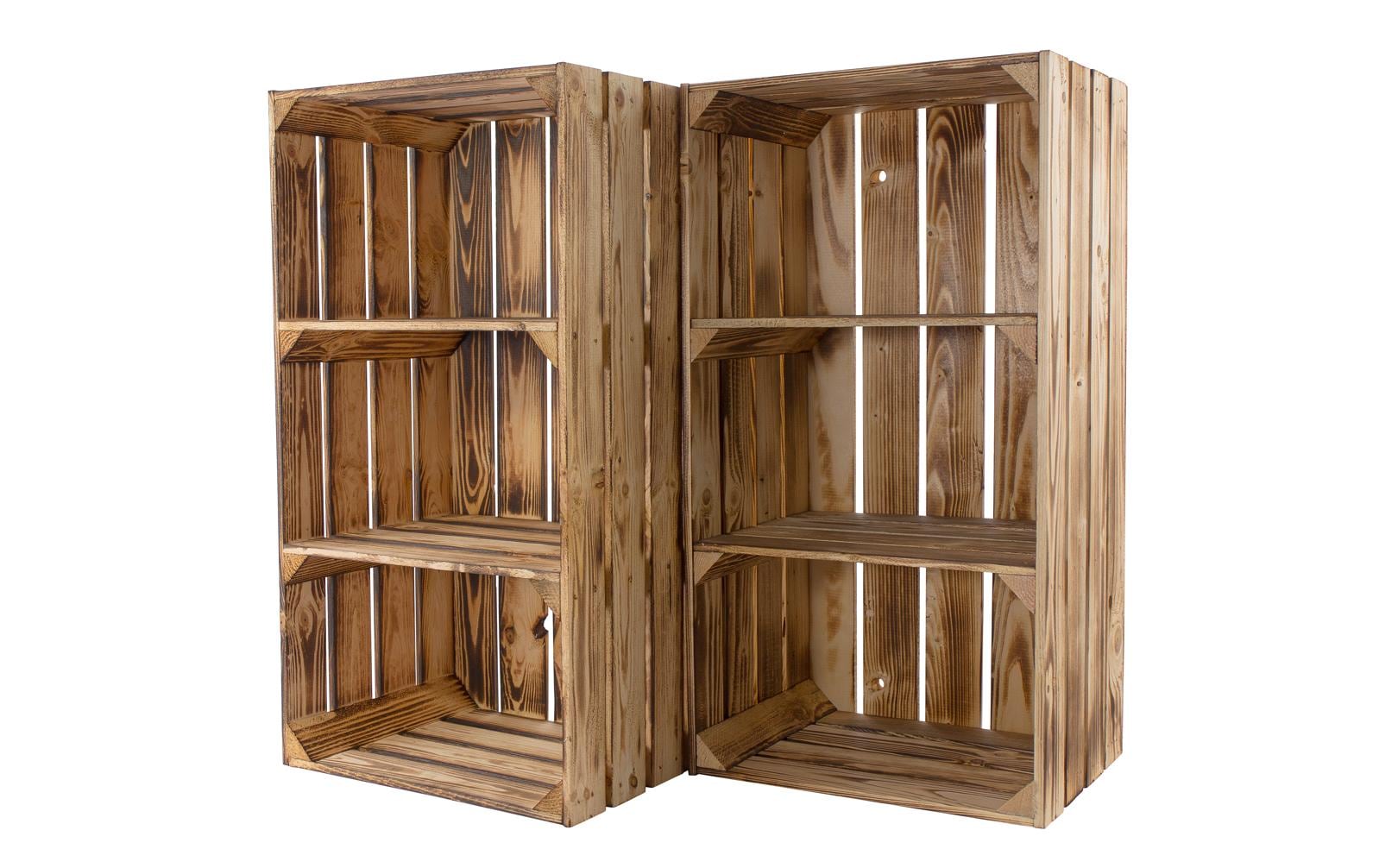 Regal Vintage geflammt 40 x 75 cmRegal im Holzharassen Stil