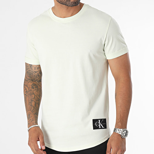 Tee Shirt Oversize Badge Round 3482 Vert Clair
