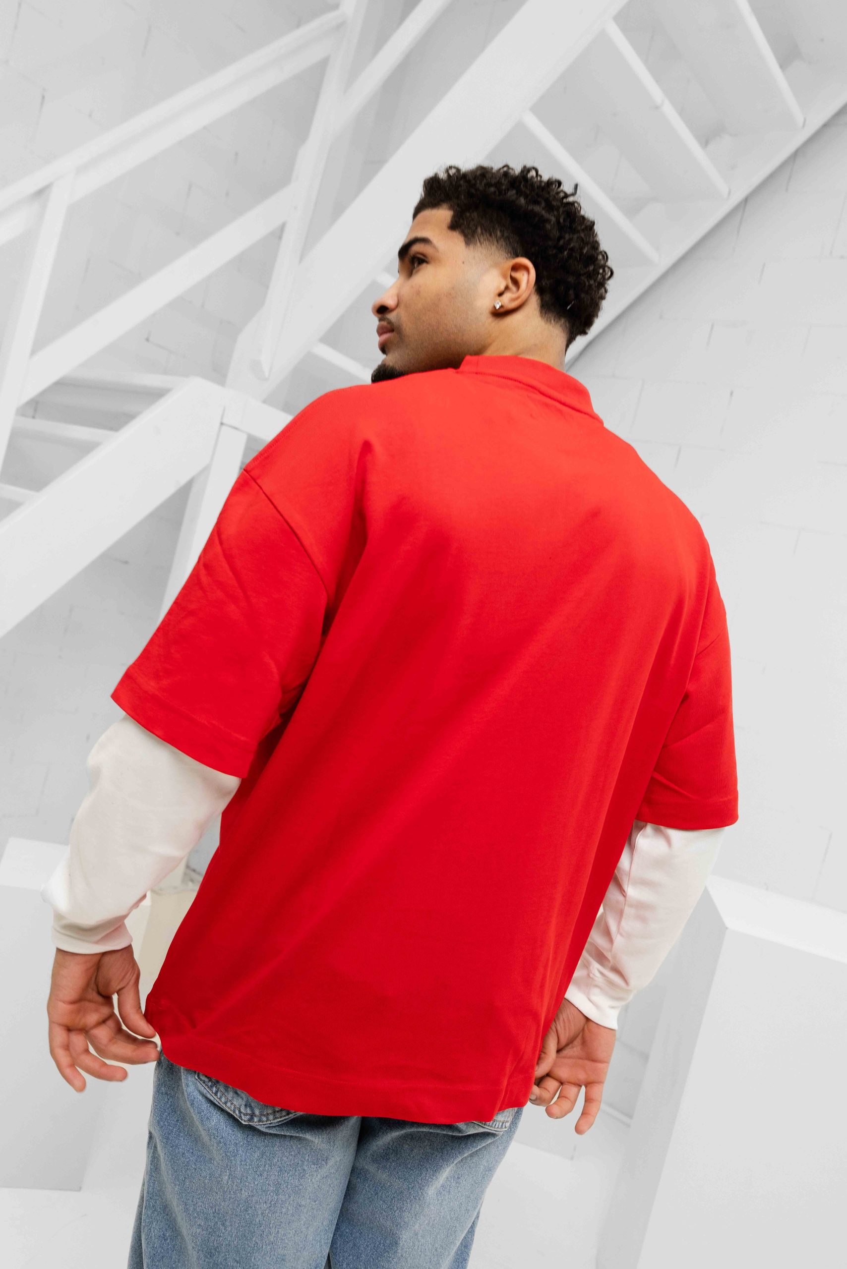 Croyez Bouclier Longsleeve Heren Rood