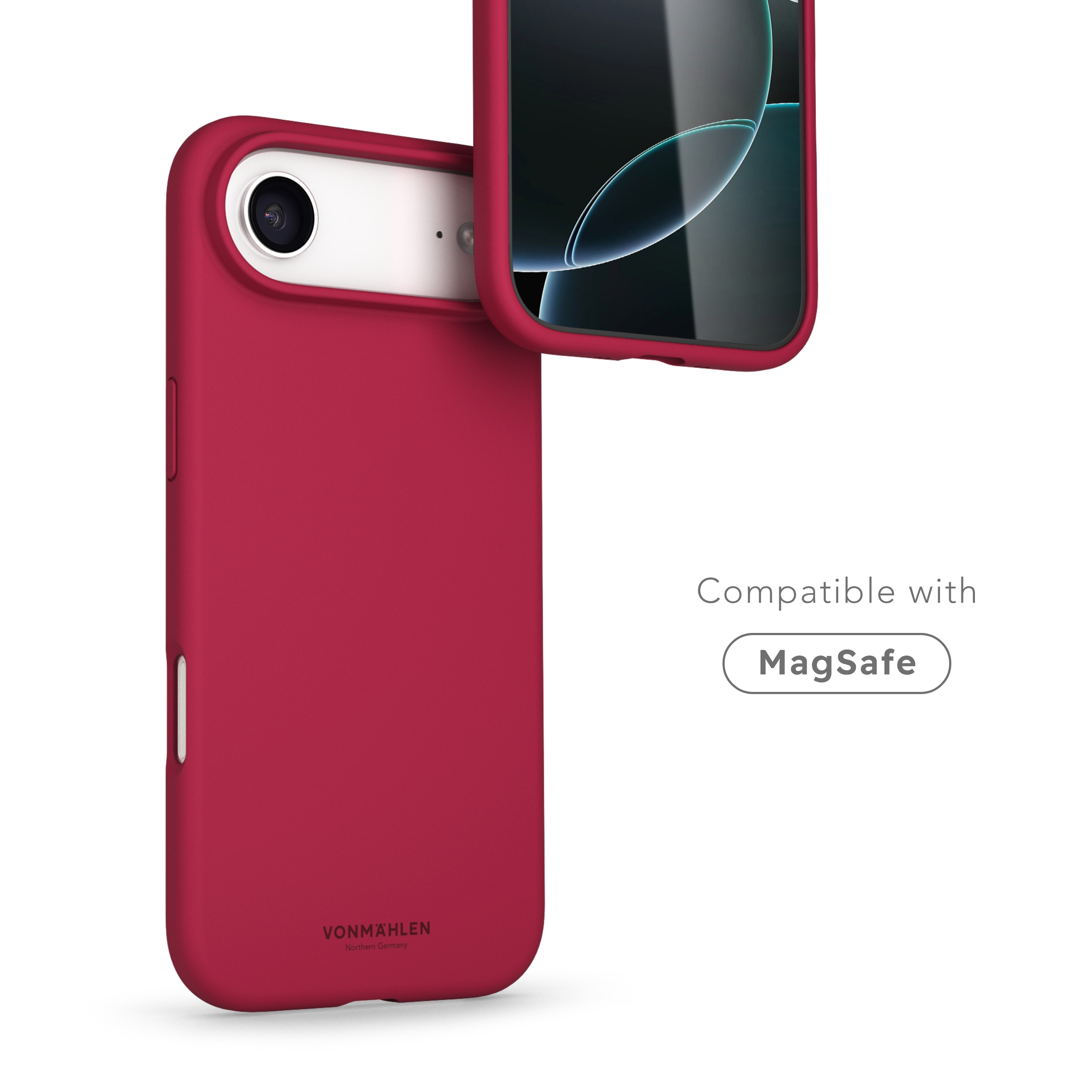 iPhone Air MagSafe Soft Silicone Hülle Case Recycled (MSC00114) - Dunkelrot
