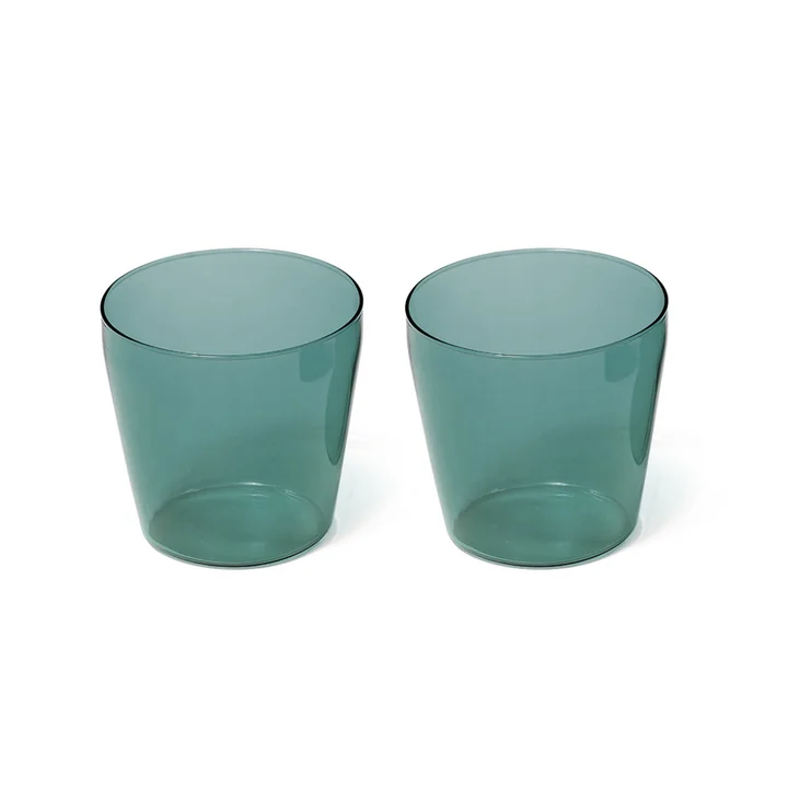NINE - Milk Trinkglas, aqua (2er-Set)