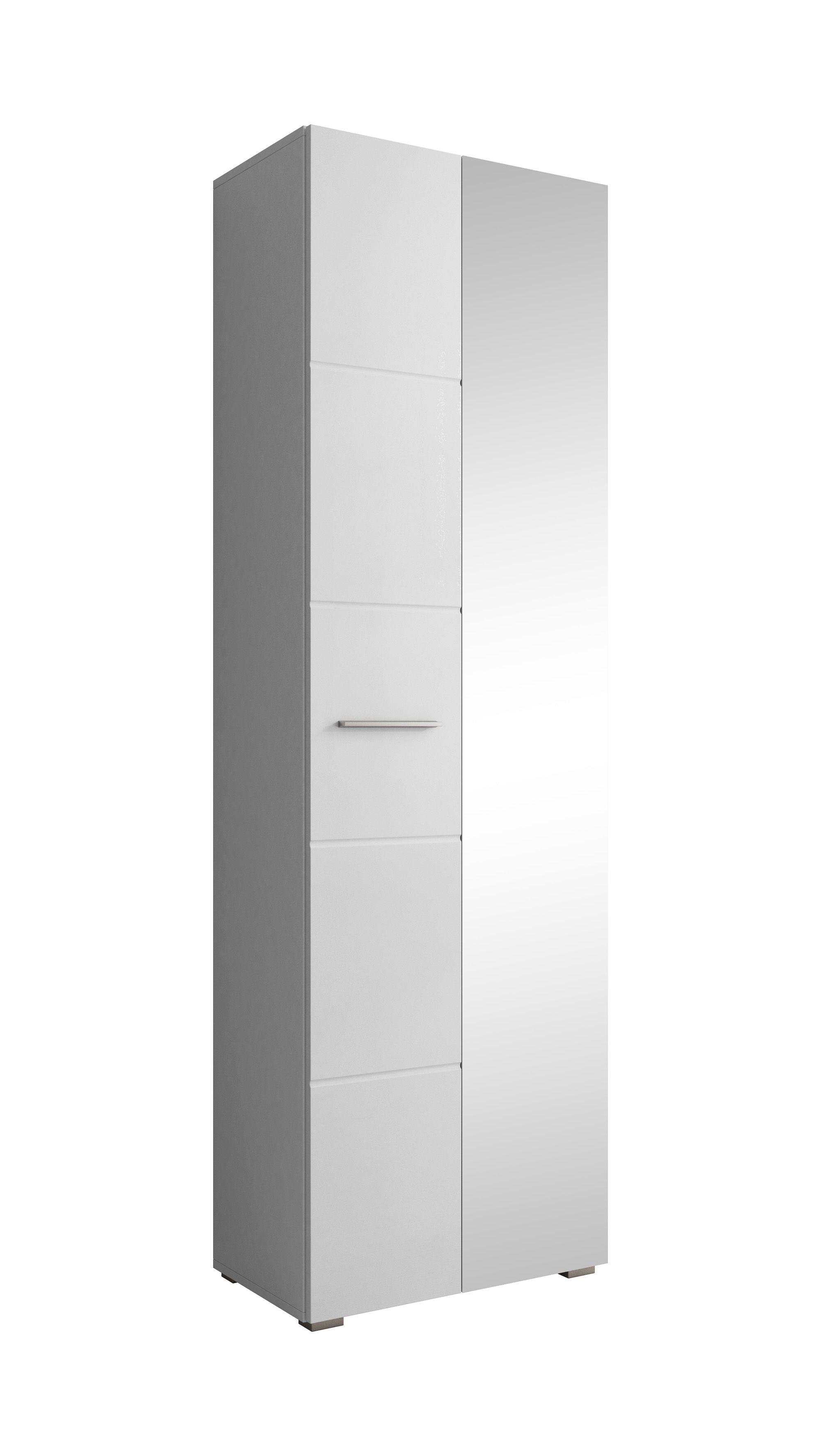 Bailey - Halkast 2-deurs - Wit - 60x35x192 cm