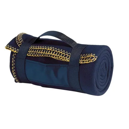 Macma Fleecedecke mit Trageband, ca.180 x 110 cm, dunkelblau