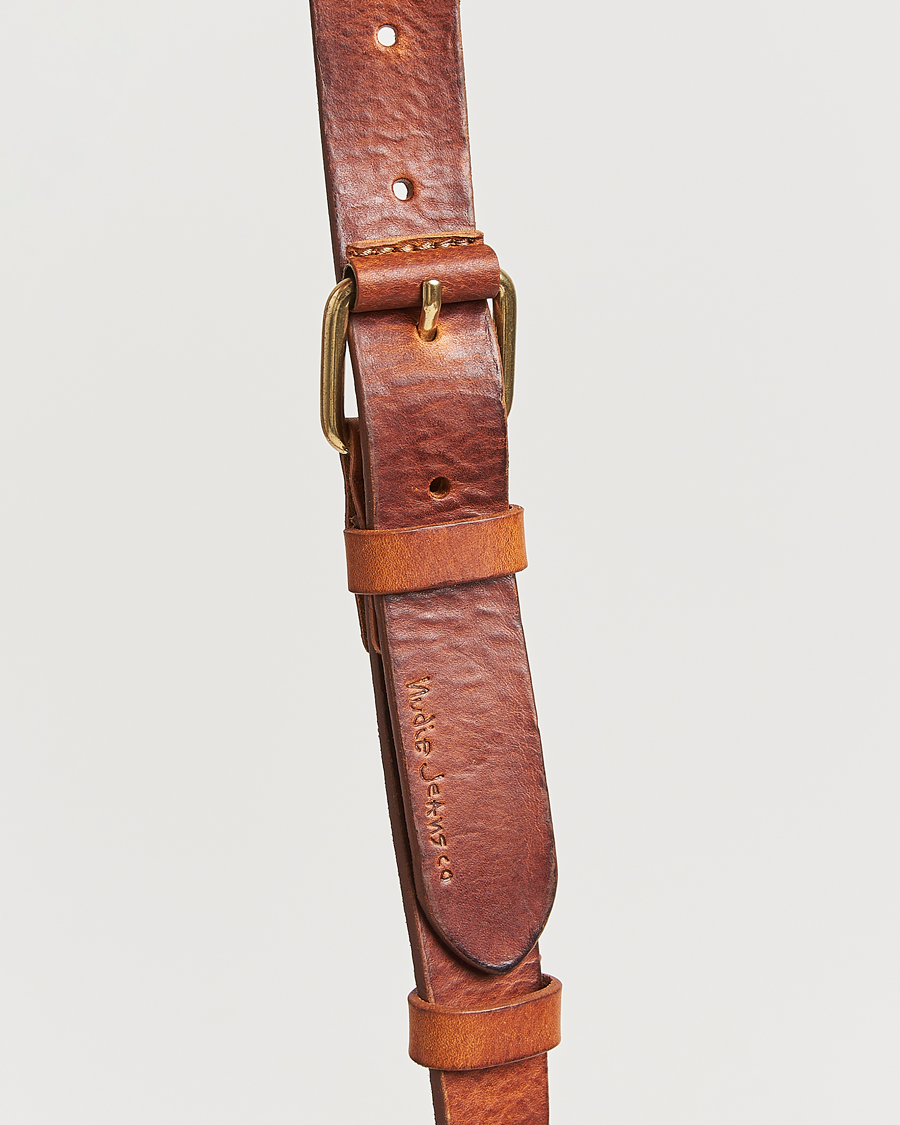 Nudie Jeans Dwayne Leather Belt Toffee Brown