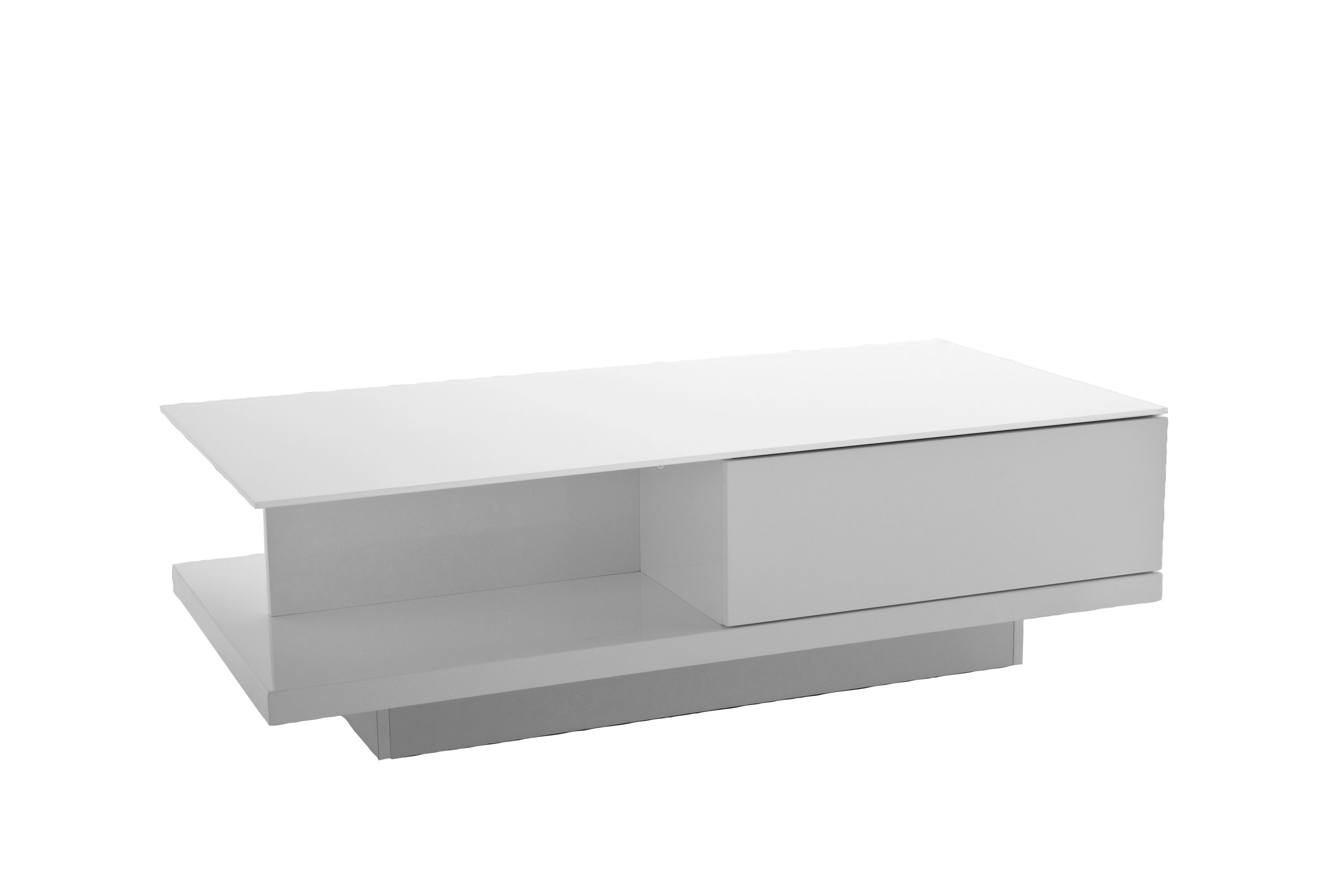 Couchtisch 60x120 weiss Glas Sofatisch Wohnzimmertisch Beistelltisch Tisch