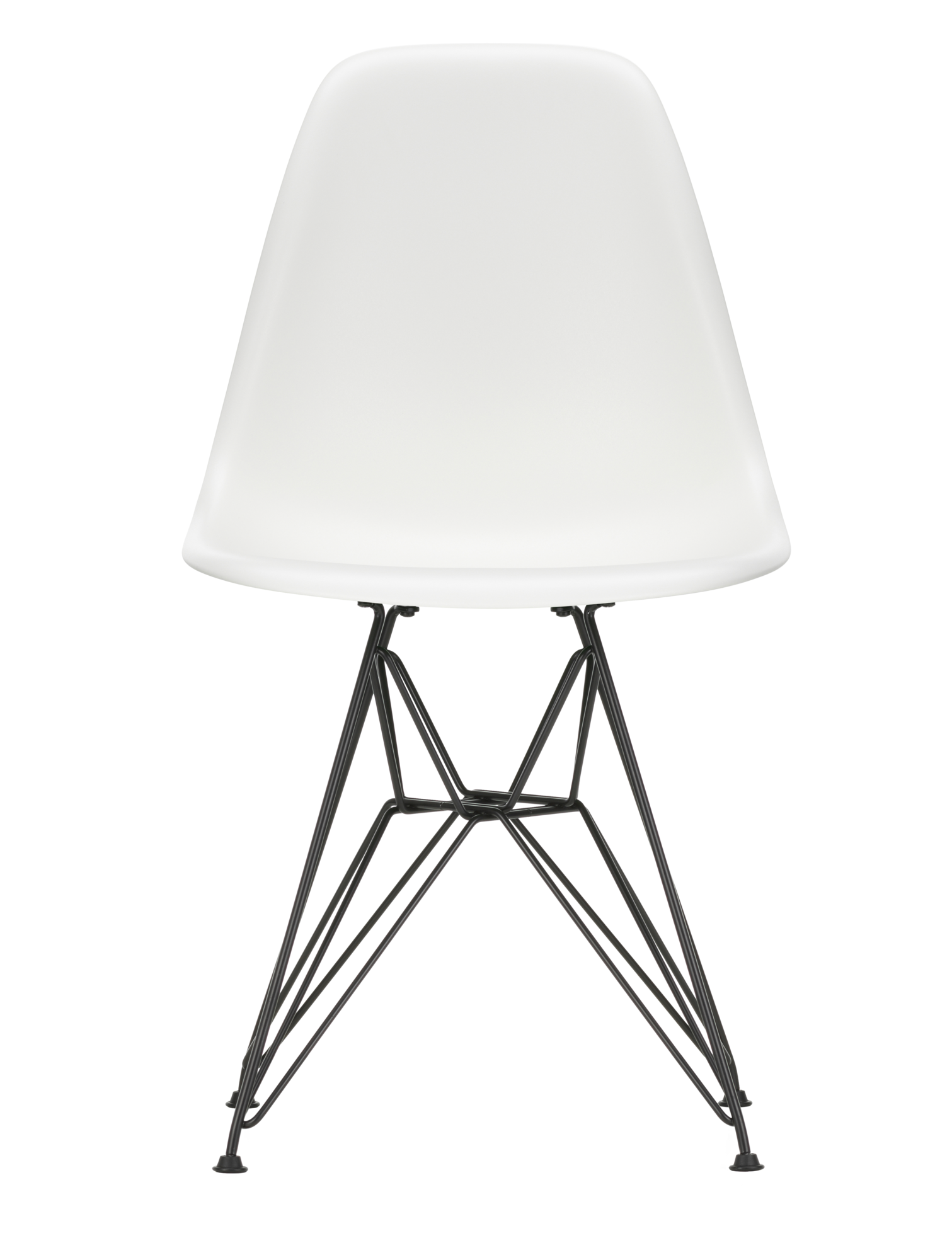 Eetkamerstoel DSR basic dark onderstel cotton white