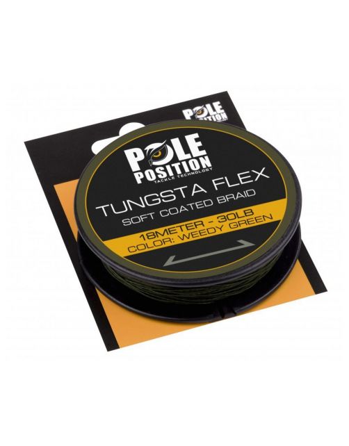Pole Position Tungstaflex Weedy Green 30lb 18m - Vislijn -