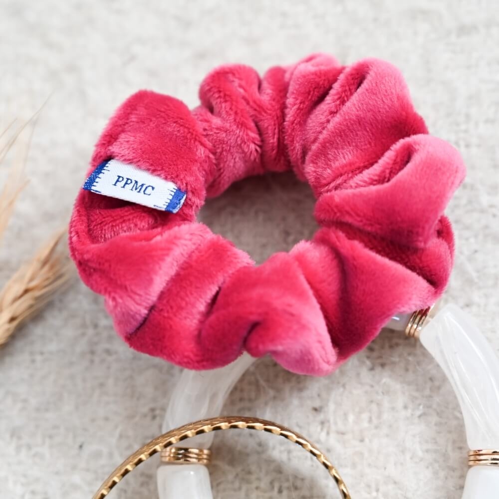 Petit Chouchou Velours Fuchsia