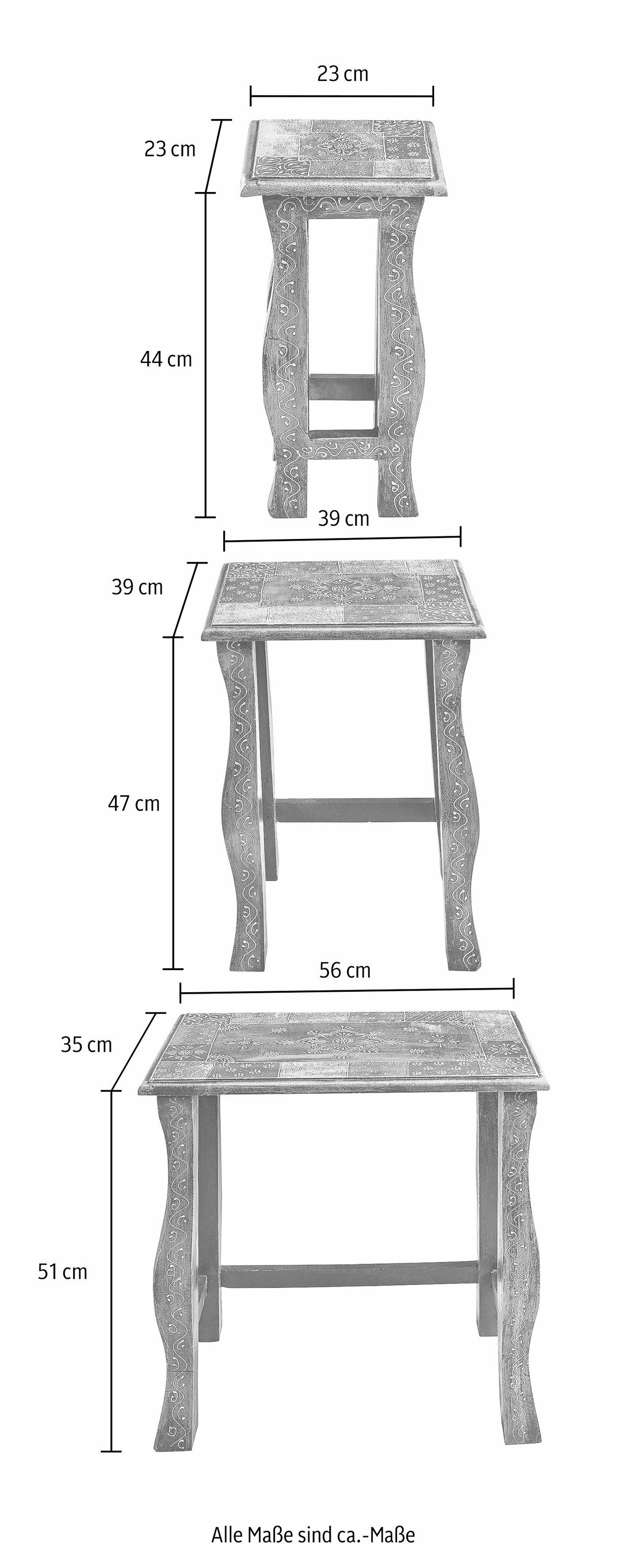 Home affaire Beistelltisch »Vivek« Set, 3 Stk. tlg.