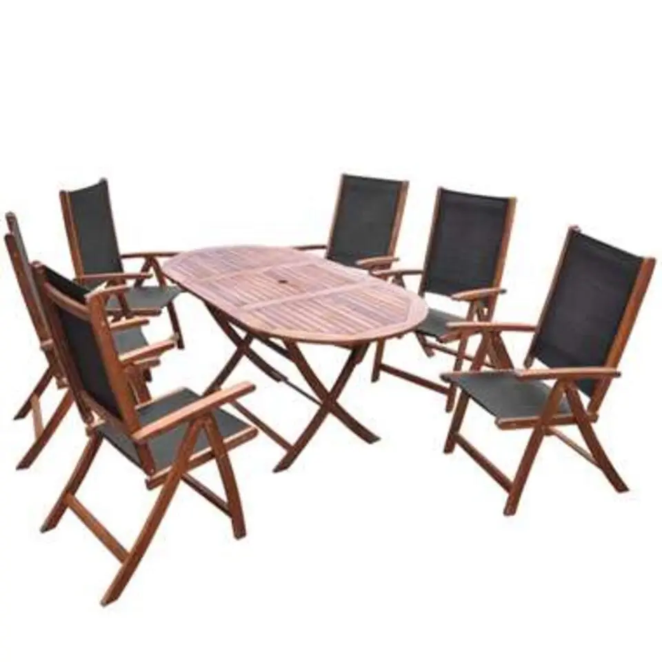 vidaXL - Tuintafel En Stoel - Bruin - Hout