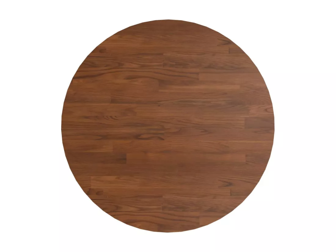 Table de bar marron foncé Ø60x89,5 cm bois massif de chêne