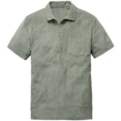 Herren-Poloshirt Frottee, Grün